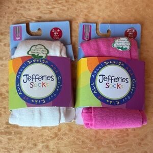 Jefferies Organic Cotton Tights Kids 2 pack Set - Kids ages 2 - 4 - NWT